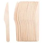 ALU-FRESHH SWASTHA HYGIENE 160mm Wooden Cake Cutting Knives - Disposable, Eco-Friendly, and Biodegradable (160 mm, 50)
