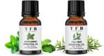 THE FARDA BEAUTY Combo Pack of Tea Tree and Peppermint Essential Oils- 100% Pure & Organic (30 ml)