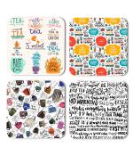 Whats Your Kick Tea Lover 5 OClock Printed Set of 4 Coaster With Beautiful Metal Stand