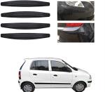 Feelitson Black Car Bumper Protector Safety Guard Scratch For Santro Old (Pack Of 4)