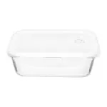 Cutting EDGE Smart Lock Borosilicate Rectangular Glass Food Container with Air Vent Lid (Set of 1, 1520ml)
