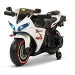 Baybee R7 Battery Operated Bike for Kids | Ride on Toy Baby Bike with RGB Lights & Music | Rechargeable Battery Kids Bike | Racing Electric Bike for Kids to Drive 1 to 3 Years Boys Girls (White)