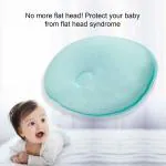 PRIME PICK Baby Pillow for Flat Head Syndrome Prevention - Memory Foam - Newborn Shaping Pillow and Neck Support (Blue)