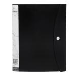 Eslee Display File | Leaves File | Best for FC/FS/Foolscap/Legal Size Paper | 20 Pockets Folder | with Button Flap | Black - (EO112FC20 Black)