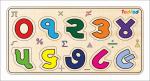 TodFod Wooden Gujarati Number Puzzle Toy for Kids & Children, 0 to 9 Number 10 Pcs with Knob, Multicolor Pictures, Educational and Learning Boards