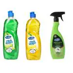 We Shine Combo Pack Dishwash liquid Gel | Kitchen Cleaner | Mosquito repellent & GET Scrubber FREE