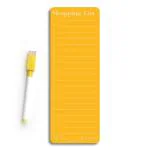 3 Lines Grocery Shopping List Fridge Magnet with Marker|Smart Planning & Shopping for Family, Working Professionals|Personal Organisers,to Do List|Size 9x24 cms Acrylic Board |Papaya Color| R