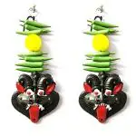 Salvus APP SOLUTIONS Nimbu Mirchi Nazar Battu Wall Hanging for Home (Set of 2, 4x10 (LXH) inch)