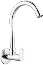 Livefast Stainless Steel Silver Max Sink Cock With Wall Flange Pillar Tap Faucet