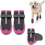 KUTKUT Waterproof Booties for Hot Pavement Dogs Shoes Heat Protection Paw Breathable Non-Slip Rain Shoes Adjustable Reflective Straps for Small Medium Large Dogs 4PCS (Size 5: 8.5cm x 6.0cm)