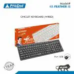 ProDot Keyboard-Feather USB having 108 chiclet Keys