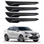 Oshotto (BP-04) Car Black Rubber Bumper Protector/Corner Moulding Compatible with Toyota Glanza -(Set of 4 pcs)