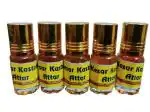 KAH ATTAR Kesar Kasturi or Saffron Kasturi Attar Long Lasting Fragrance for Men and Women 3 ml (pack of 5)
