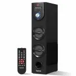 Dyanora Fusion 50W Bluetooth Tower Speaker with Karaoke Support/USB/FM/Bluetooth | Fully Sound Remote Control | LED Display Party Speaker Home Theater, Subwoofer Echo Sound Extreme Bass (Black)