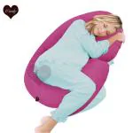 Coozly Cotton Fuschia Alpha Maternity Pillow With Removable Cover