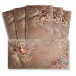 Fonsie Ganesh ji rose green design cash envelopes for gifting money on wedding gift, baby shower gift, shagun, family gatherings with name space pack of 30.