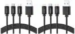 Ambrane Unbreakable 3 in 1 USB Fast Charging Cable (Pack of2)