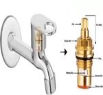 Flockidos Brass Cartridge/Half Turn Disc Face for Bathroom/Home Fitting Taps(2pcs) Suitable for Hot and Cold Quarter Turn Faucet/Valve/Taps of Bathroom/Kitchen Cartridge Faucet (Built-in Installation Type)