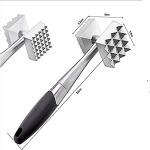 DAOME Meat Tenderizer, Dual-Sided Nails Meat Mallet, Meat Hammer Used for Steak, Chicken, Fish?Meat Pounder with Rubber Comfort Grip Handle, 8.8 inches Meat Tenderizer Tool