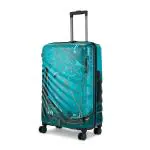 Safari Brooklyn Hardside Suitcase, TSA Lock, 8 Wheels, Small Size, Cabin Luggage Trolley Bag with Antitheft Zipper, Blue Color, 59cm
