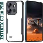 MOZETTE Back Cover for Infinix GT 10 Pro (Transparent, Dual Protection, Pack of 1)