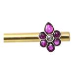 CHAITANYA EMPORIUM amazing water drop design ruby stone silver studs