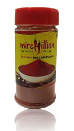 Mirchillion Kashmiri Chilli Powder - Pack of 5 bottles of 50gm each