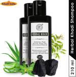 Herbal Khadi Activated Charcoal No Sulphates & Parabens Herbal Face Wash Deep Detoxi Oil Control Anti Pollution Pore Purifier (Pack of 2) 240 ml
