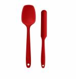 P-Plus International Silicone Kitchen Spatulas for Nonstick Cookware| Spatula Spoon Big 27cm+Spatula Spreader/Butter knife 24cm|Pack of 2 RED