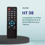 RESORB HT 38 Remote Control Compatible for Philips SPA7000B/94 90 W & SPA6700B/94 Home Theatre (Black)
