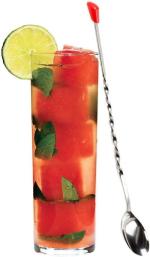 Zoov 11-Inch Bar Spoon, Stainless Steel Mixing Spoons, Spiral Pattern Bar Cocktail Shaker Spoon