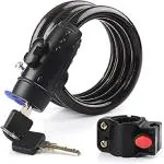 Bike Lock Cable Bike Locks with Complimentary Mounting Bracket, Cycle Lock