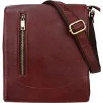 NASHEMAN Men Genuine Leather Cross Body Bag Waterproof Sling Bag(Brown, 20 L)