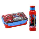 SKI Disney Lock & Seal 800 Lunch Box + Water Bottle, Gift Set- Spiderman 3