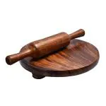 MartCrown Full Size Wooden Chakla belan Set / Kitchen Item Tools / Chakla 12 inch / Belan 12 inch.