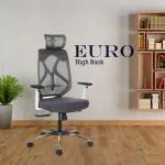 QYMEX EURO Pro High Back | Mesh Ergonomic Executive | Multi Angle Synchro Mechanism