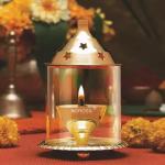 BOROSIL Akhand Brass Table Diya (Height: 7 inch)