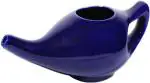 PAXMAX Blue Porcelain Ceramic Neti Pot for Nasal Cleansing Sinus and Passages
