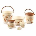 Nayasa Bathroom Set Small Dlx 8 Pcs, Brown