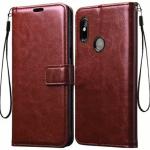 RUPELIK Motorola/ Moto One Power Vintage Leather flip Case Cover| Inside TPU with Card Pockets Wallet Stand Magnetic Closure 360 Degree Complete Protection Vintage Flip Cover for Motorola/ Moto One Power - Brown
