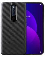 A ACCESSORIES KART Oppo F11 Pro Black Silicon Full Protective Back Cover with Kick Stand