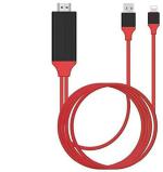 Microware HDMI Cable for iPhone 8/8plus/7/6/6s/5c/5s, Red