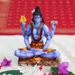 Chaque Decor Handpainted Lord Shiv Ji Idol For Home Decoration(5x3x8)(Blue)