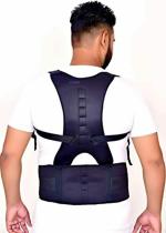 BONHEP FIT Universal Shoulder Support Brace With Adjustable Stretch Strap Wrap Belt Blue Grey