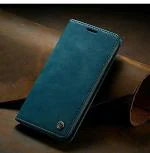 ClickCase Sheepskin Series Samsung Galaxy A7 2018 Blue Faux Leather Mobile Flip Cover