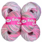 M.G Enterprise Wool Yarn, Premium catorce Pink Grey Pack of 8 pc 25 gm each