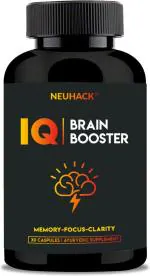 Neuhack IQ Brain Memory Support Supplement with Brahmi , Ashwagandha, Shatavari