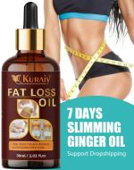 KURAIY Fat Loss Oil Dissolve Fat Essential Oil for Whole Body Ginger Extract 30ml