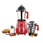 Usha Thunderbolt Pro, 1000W Powerful Ball Bearing Motor Mixer Grinder with 3 SS Jars, Red