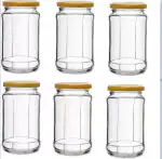 Glass Jars and Storage Containers Air Tight Lid for Herbs, Foods, Jams, Liquid - 500 ml